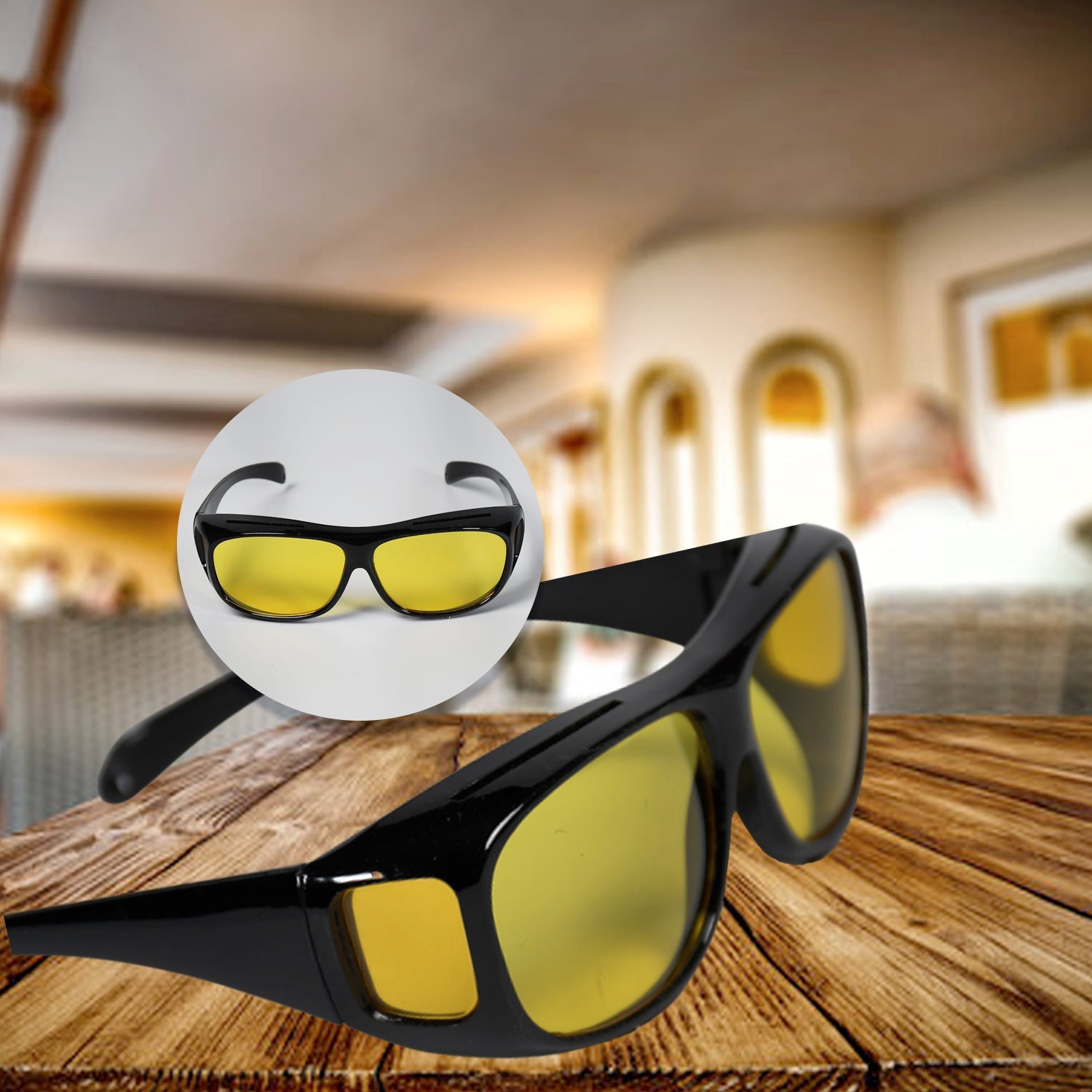 7704 Night Driving Polarized HD Vision Glasses | Anti Glare 100% UV Protected Goggles | Night Bike Riding Car driving Glasses For Men & Women Use DeoDap 7704 Night Driving Polarized HD Vision Glasses | Anti Glare 100% UV Protected Goggles | Night Bike Riding Car driving Glasses For Men & Women Use DeoDap